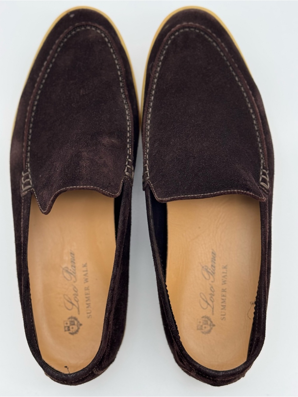 Loro Piana Summer Walk Dark Brown Suede Loafers Men’s US 11.5 D EU 44.5